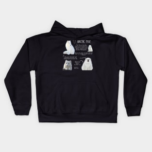 Animal Facts - Arctic Fox Kids Hoodie